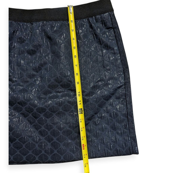 Ann Taylor LOFT Petites Black Metallic Mini Skirt 12 Petite - Picture 8 of 9